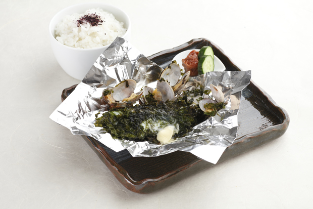 白身魚の海苔がまホイル焼き